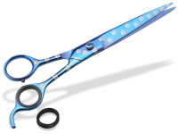 Profi Fellschere f�r Hunde und Katzen Gerade mit Titan Beschichtung Haarschere Hundehaarschere in 20 cm