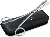 Zupfzange Hundeohren Haarzupfzange Ohrenpinzette f�r Hunde Tierhaar-Entferner Haarzange Edelstahl Rostfrei mit Innenzahnung ohne Sperre mit Etui 14 cm