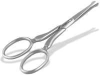 Solingen Bartschere Haarschere Schere mit einseitiger Mikroverzahnung zum K�rzen von Barthaaren, Ohrhaaren und Nasenhaaren