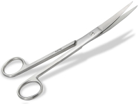 Schere aus rostfreiem Spezialstahl (16 cm, Schnittfl�che: Gebogen/Form: Spitz Spitz)