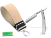 Rasur Set mit Puma Schleifpaste+Riemen+Messer