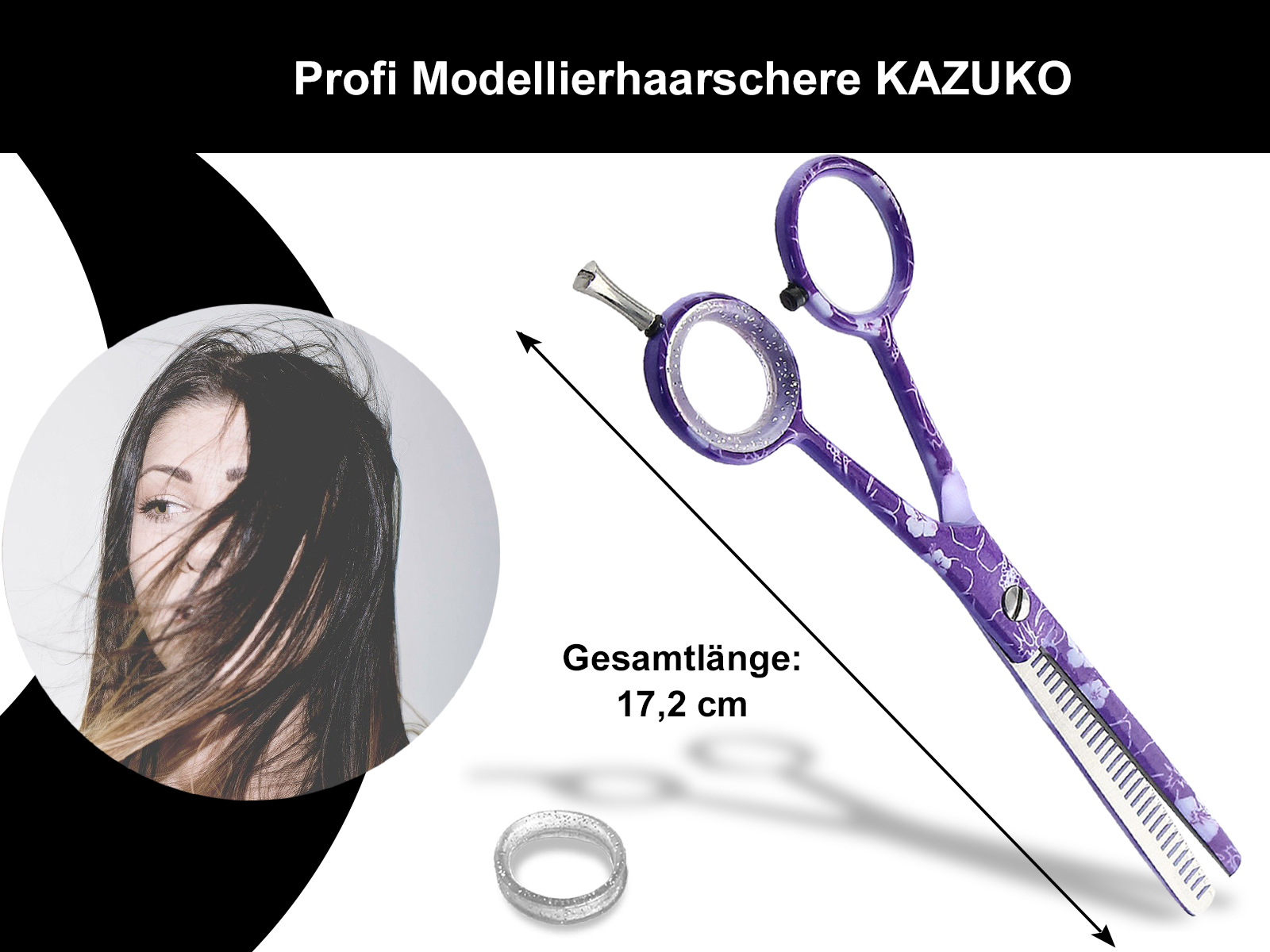 Effilierschere Modellierschere Haarschere mit 1-Zahnung zum ausdünnen und  modellieren 81033737