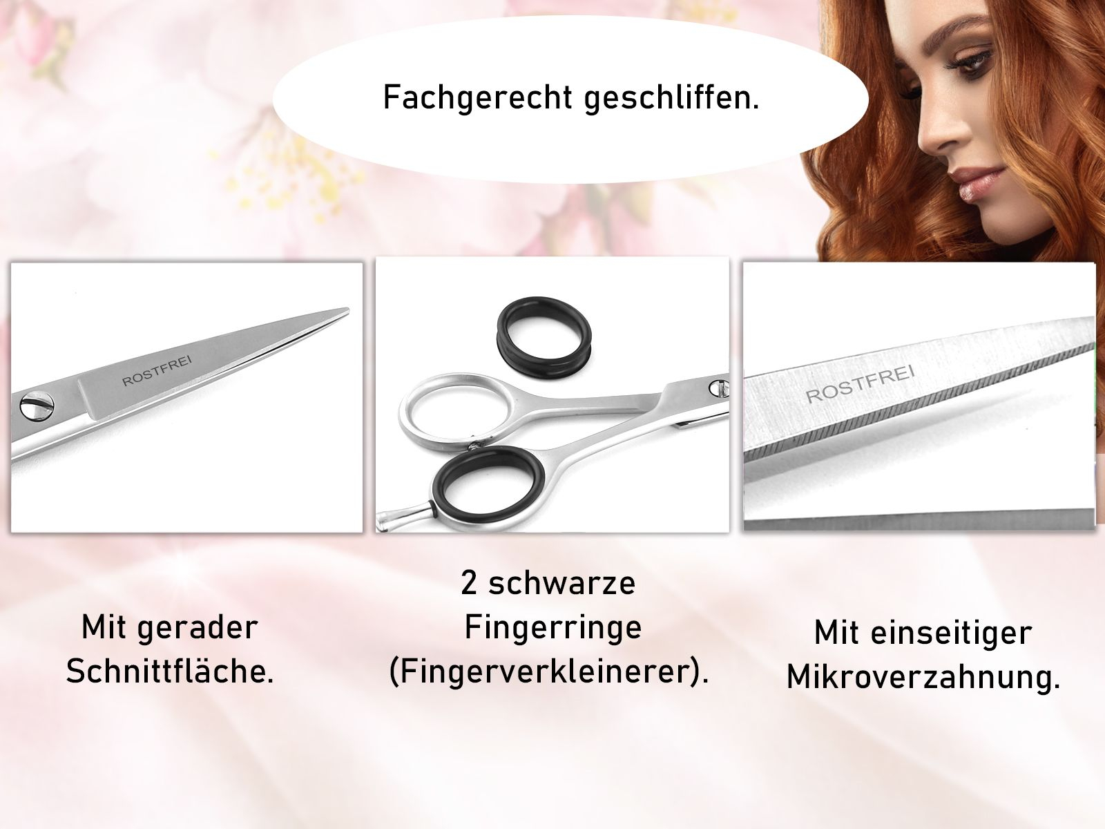 Profi Haarschere Friseurschere 13,97 cm Edelstahl Rostfrei  Haarschneideschere mit Scharfer Schneide für einen perfekten Haarschnitt  81352744