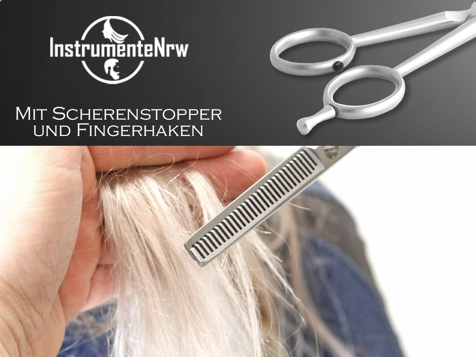 Effilierschere aus Solingen Haarschere Friseur Schere mit Scharfer  Zweiseitiger Zahnung Made in Germany Haarschneideschere 15,24 cm aus  Hochwertigem Rostfreiem Edelstahl zum Ausdünnen der Haare 81352708