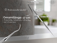 Doppel Nagel-Eckenheber gerade & gebogene Enden