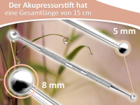 Akupressurstift Akupunktur-Stab 2 Kugeln 5/8 mm