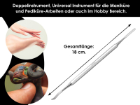 Doppelinstrument Spatel einseitig gebogen