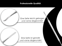 Doppelinstrument Spatel einseitig gebogen
