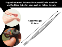 Doppelinstrument Spatel Nagelhautschieber