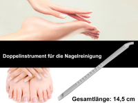 Doppelinstrument Nagelreiniger 14,5 cm Rostfreier Edelstahl