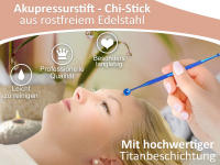 Akupressur-Stift Akupunktur-Stift 5/10 mm Titan Trigger-Meridianstift Edelstahl Kugel Akupressurstift Akupunktur-Stab