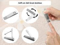 Nagelknipser Groer Knipser fr Fingerngel und Fungel aus rostfreiem Edelstahl 8.5 cm