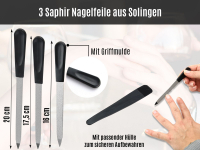 3 Saphir Nagelfeile aus Solingen Hochwertige Qualitt