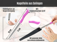 Solingen Nagelfeile Saphirnagelfeile 19 cm  Fein/Grob