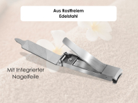 Kleiner Nagelknipser Rostfreier Edelstahl mit Nagelfeile