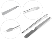 Nagelpflege Etui 7-Teilig mit Nagelschere, Nagelhautschieber, Pusher, Pinzette