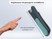 Profi Nagelknipser Knipser zur Nagelpflege und Fußpflege mit Auffangbehälter Pediküre für Finger und Fußnägel