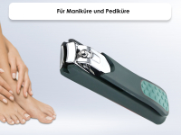 Profi Nagelknipser Knipser zur Nagelpflege und Fußpflege mit Auffangbehälter Pediküre für Finger und Fußnägel