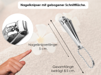 Nagelknipser Klein für Finger und Fußnägel Nagelschere Maniküre Pediküre Knipser
