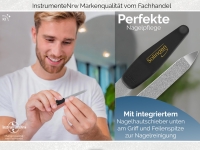 Nagelfeile aus Solingen Manik�re Saphirnagelfeile 13,5 cm Fein/Grob