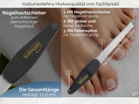Nagelfeile aus Solingen Manik�re Saphirnagelfeile 13,5 cm Fein/Grob