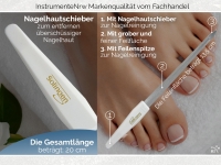 Nagelfeile Hohlfeile aus Solingen Manik�re Saphirnagelfeile Fein/Grob 20 cm