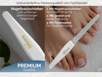 Profi Nagelfeilen 2er Set Hohlfeile aus Solingen 2-Seitig Fein/Grob 15 cm