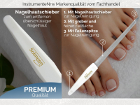 Nagelfeile Hohlfeile aus Solingen Manikre Saphirnagelfeile Made in Germany Fein/Grob Pedikre Feile Nagelpflege fr Hnde und Fe