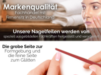 Sandblatt-Nagelfeile Sandblattnagelfeilen 10 Stk, 2-Seitig, Fein und Grob