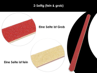 Sandblattnagelfeilen Nagelfeile 10 Stk, 2-Seitig, Fein und Grob