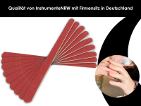 Sandblattnagelfeilen Nagelfeile 10 Stk, 2-Seitig, Fein und Grob