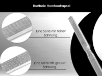 Profi Hornhautfeile Raspel Hornhautentferner Fussfeile Fupflegeinstrument im passenden Aufbewahrungs-Etui