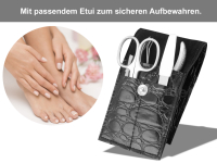 Manikre Etui Set Nagelschere Pinzette Nagelzange und Saphir Nagelfeile aus Solingen