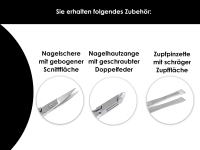 Manikre Pedikre Etui Set mit Nagelzange Nagelhautzange Knipser und Nagelfeile aus Solingen