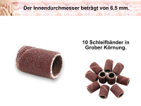 10 Schleifbnder Schleifkappen Frser grobe Krnung