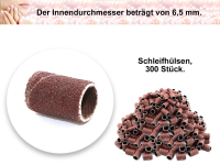 300 feine Frser-Schleifbnder Schleifkappen Schleifhlsen 6,5 mm