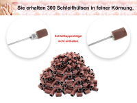 300 feine Frser-Schleifbnder Schleifkappen Schleifhlsen 6,5 mm