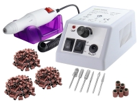 Fu�pflegeger�t f�r Manik�re & Pedik�re, Schleifger�t + Fr�ser + 150 Schleifkappen
