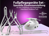 Fupflegegert Nagel-Frser-Pedikre-Set  mit Fupflege-Werkzeug-Set und Diamantschleifer Set
