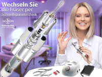 Fupflegegert Nagel-Frser-Pedikre-Set  mit Fupflege-Werkzeug-Set und Diamantschleifer Set