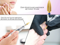 Premium Nagelfrser Bit Hartmetall Frser Gelngel zum Abtragen von Gel und Acryl Ngel Schleifkrper Querhiebzahnung Manikre Frser Pedikre Schleifaufsatz