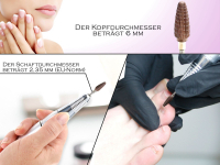 Frseraufsatz Nagelfrser Bit HM-Frser Spezial Beschichtet zum Abtragen von Gelngel und Acryl Ngel Manikre Schleifer Pedikre Hornhautschleifer