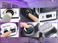 Fusspflege Ger�t Manik�re Pedik�re Schleifer Schwarz