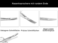 Nasenhaarschere mit rundem Ende