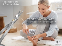 Nagelhautschere Hautschere mit extra feiner Spitze und gebogener Schnittfl�che 8,5 cm - Extra scharfe Nagelschere zum pr�zisen entfernen von Nagelhautresten aus rostfreiem Edelstahl