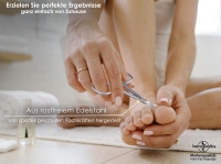 Nagelhautschere Hautschere mit extra feiner Spitze und gebogener Schnittfl�che 8,5 cm - Extra scharfe Nagelschere zum pr�zisen entfernen von Nagelhautresten aus rostfreiem Edelstahl