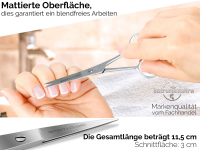 Nagelschere Nagelhautschere mit langen Schenkel und Mikroverzahn