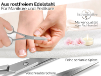 Nagelschere Nagelhautschere mit langen Schenkel und Mikroverzahn