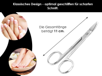 Krftige Nagelschere mit Mikroverzahnung - Gebogene Schnittflch