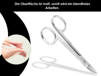 Krftige Nagelschere mit Mikroverzahnung - Gebogene Schnittflch